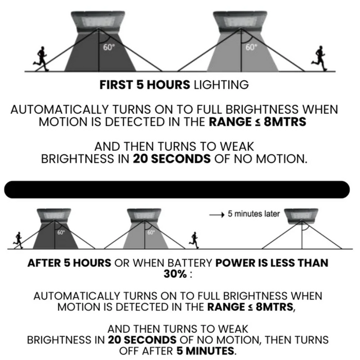 20W Solar-LED-Leuchte mit PIR-Bewegungssensor