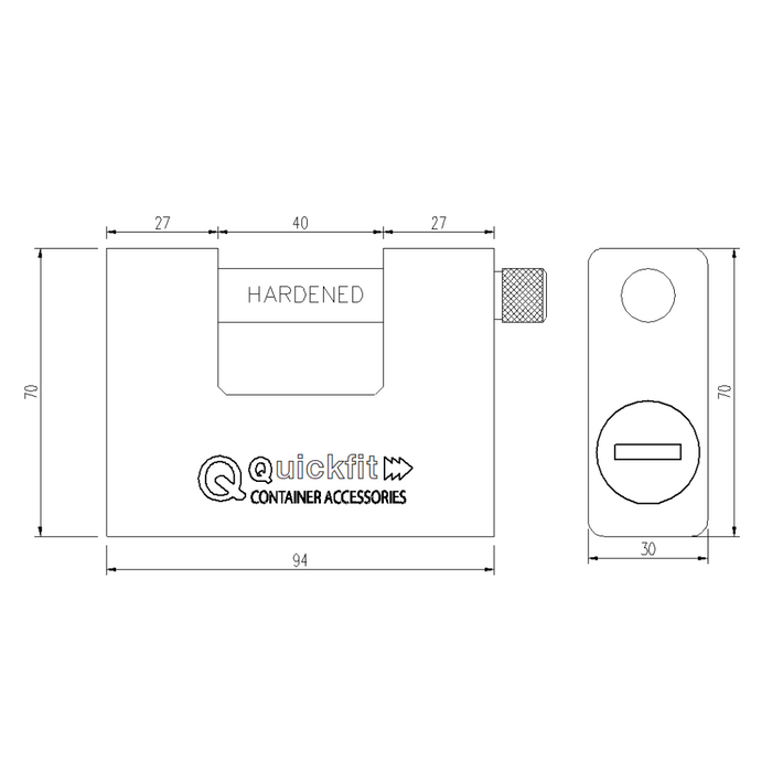 Heavy-Duty Vorhängeschloss 94 mm
