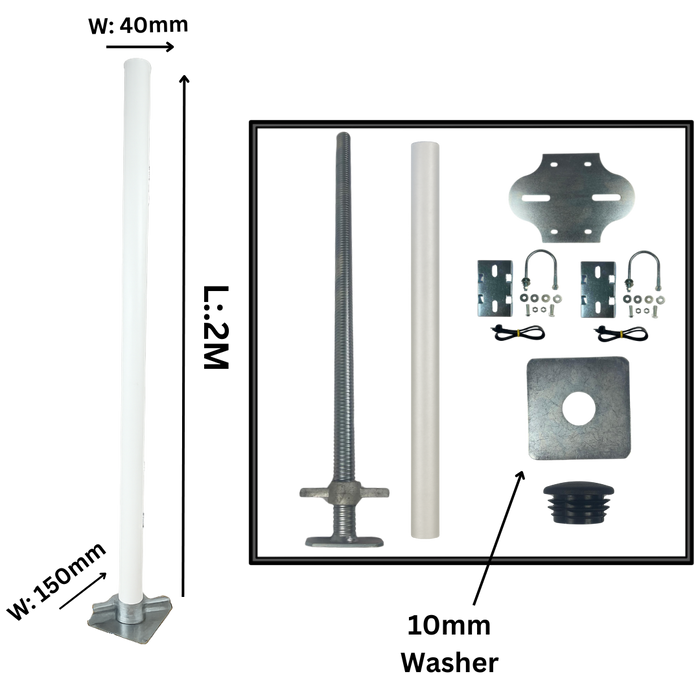Extra Heavy-Duty Mast Für CCTV Und Flutlichtstrahler